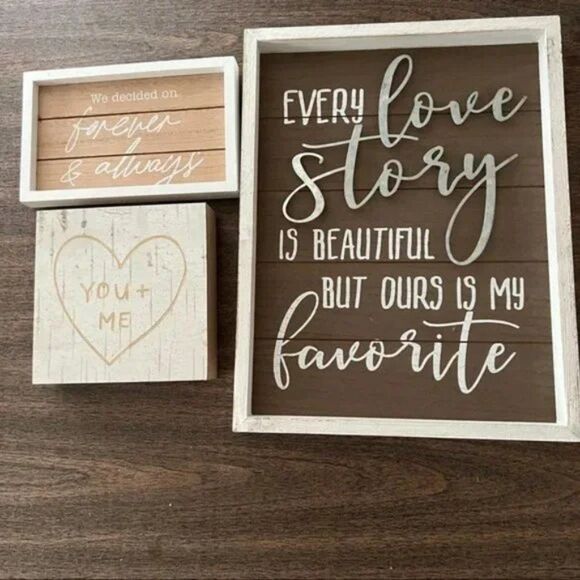 Hobby Lobby Wall Decor Three Signs Decor For Engagement Party